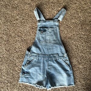Denim overall shorts size small